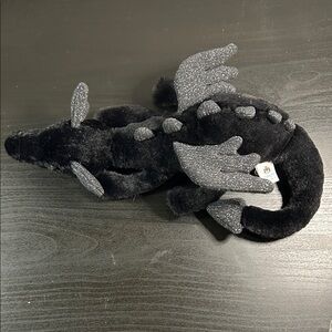 Jellycat Onyx Dragon with Glittery Gray Wings